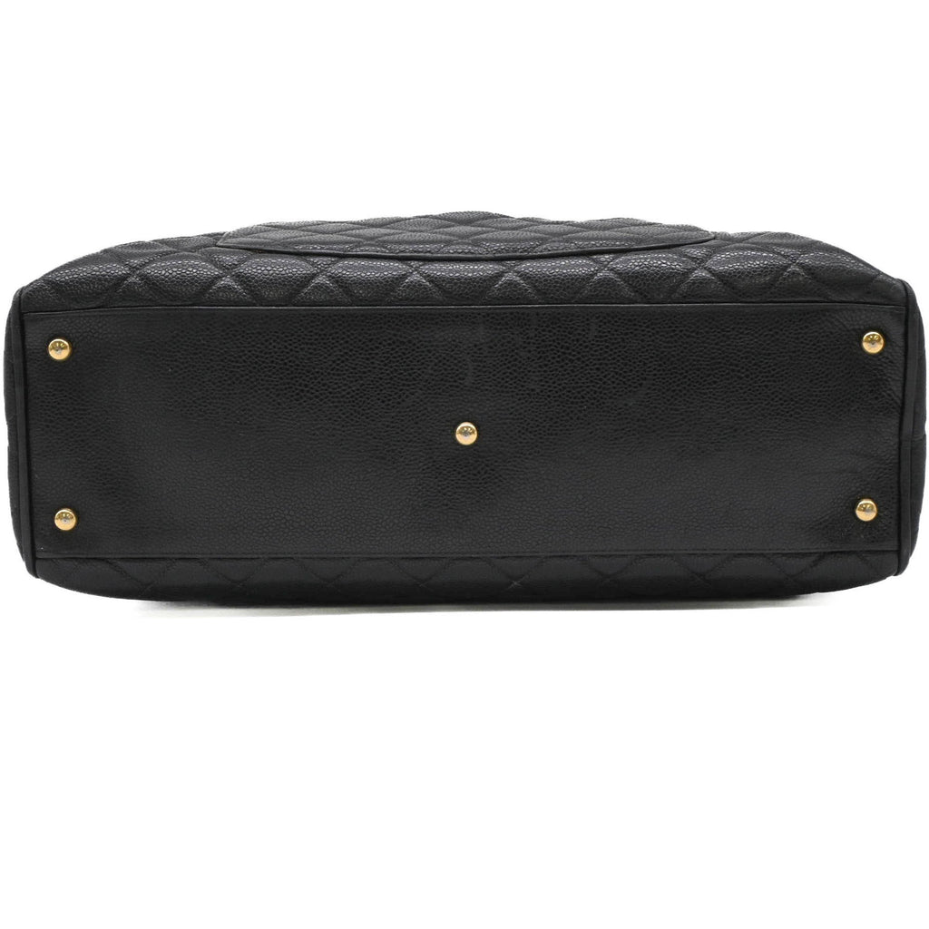 Chanel Black Grained Calfskin Handbag