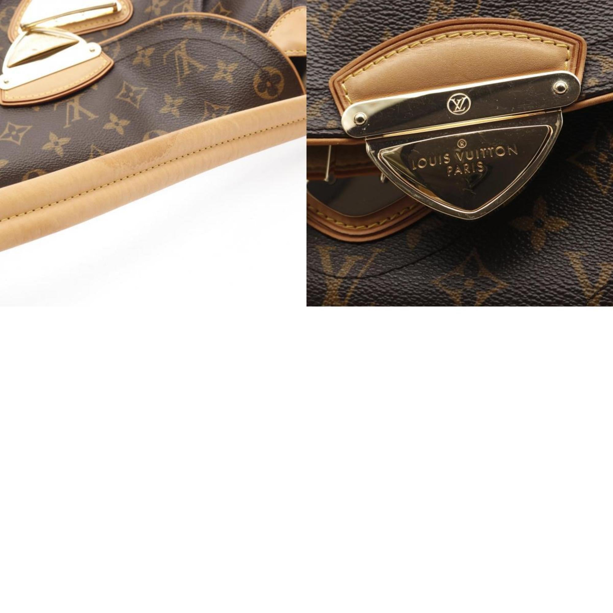 Louis Vuitton Brown Coated Canvas Leather Shoulder Bag