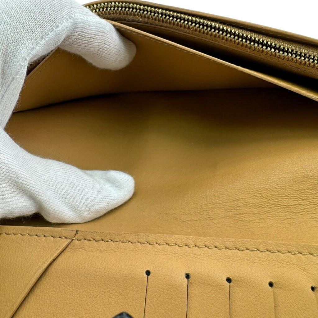 Louis Vuitton Black Leather Long Wallet