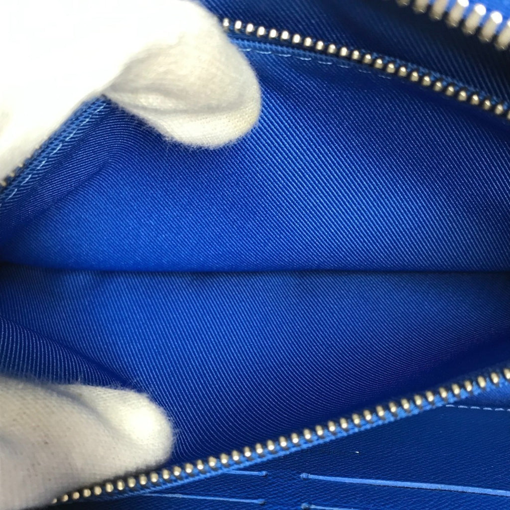 Louis Vuitton Blue White Leather Clutch Bag Pochette Shoulder Bag