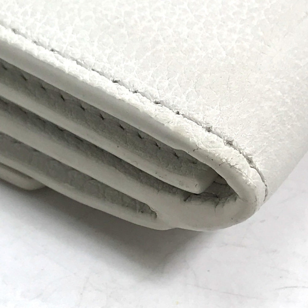 Louis Vuitton White Leather Wallet (Tri-Fold)