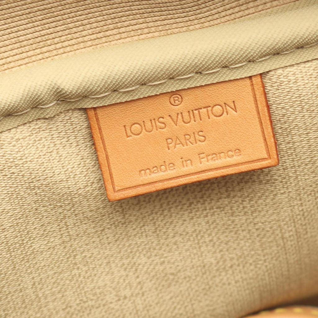Louis Vuitton Monogram Brown Coated Canvas Leather Handbag