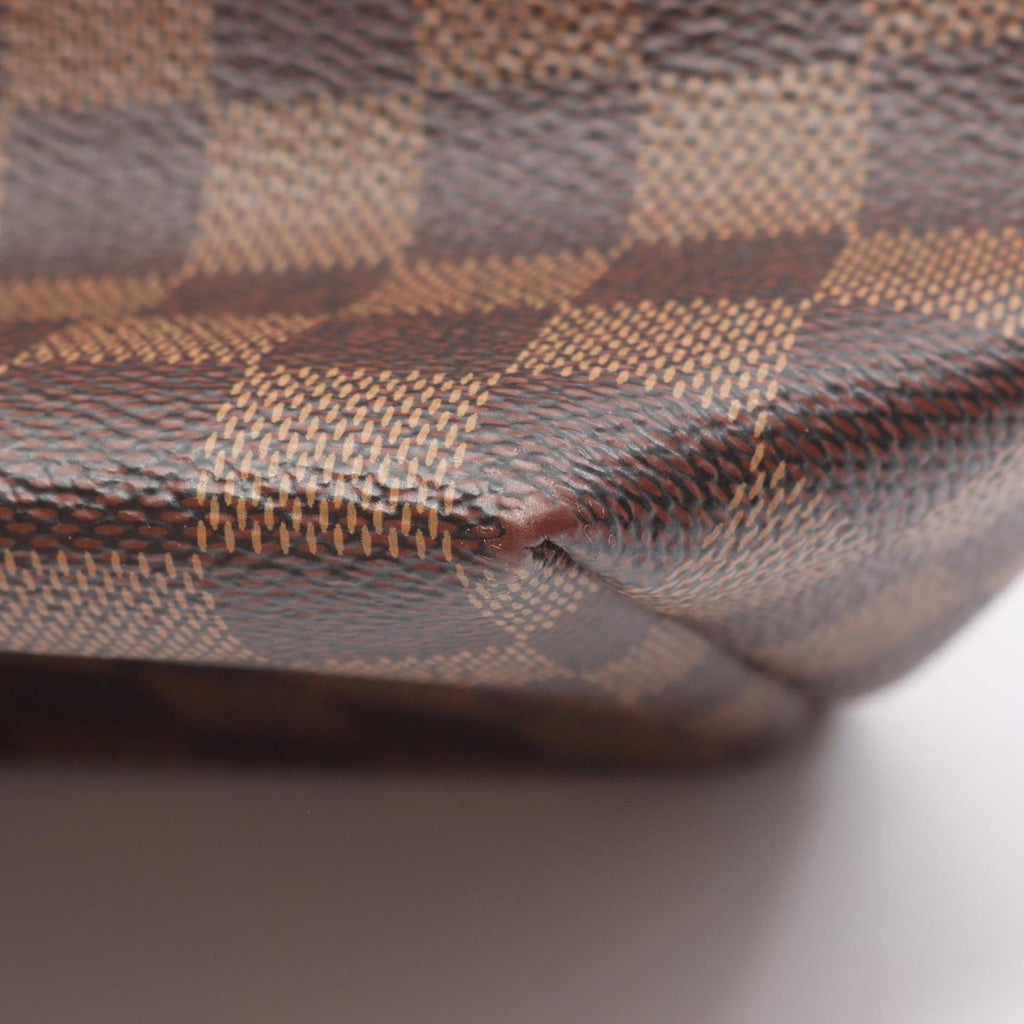 Louis Vuitton Beige Brown Cream Coated Canvas Leather Backpack
