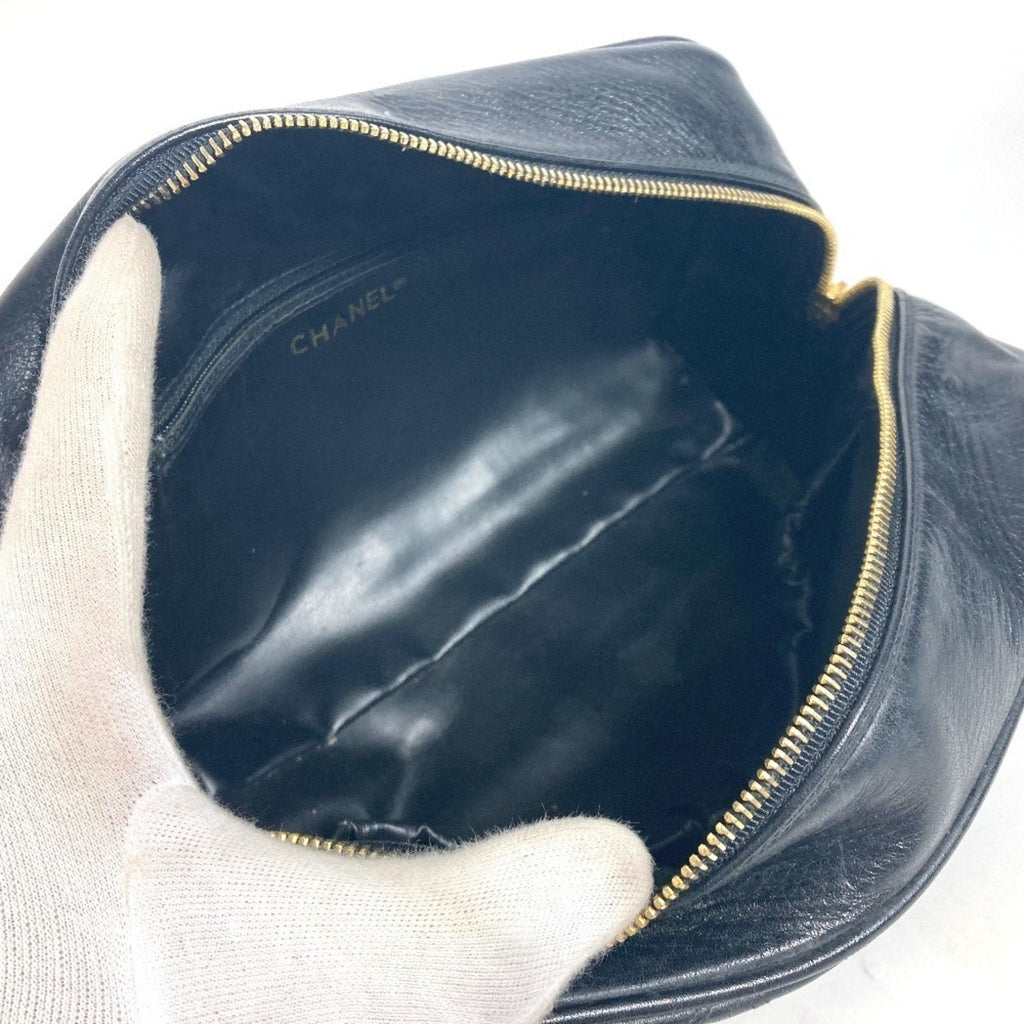 Chanel Black Leather Pouch