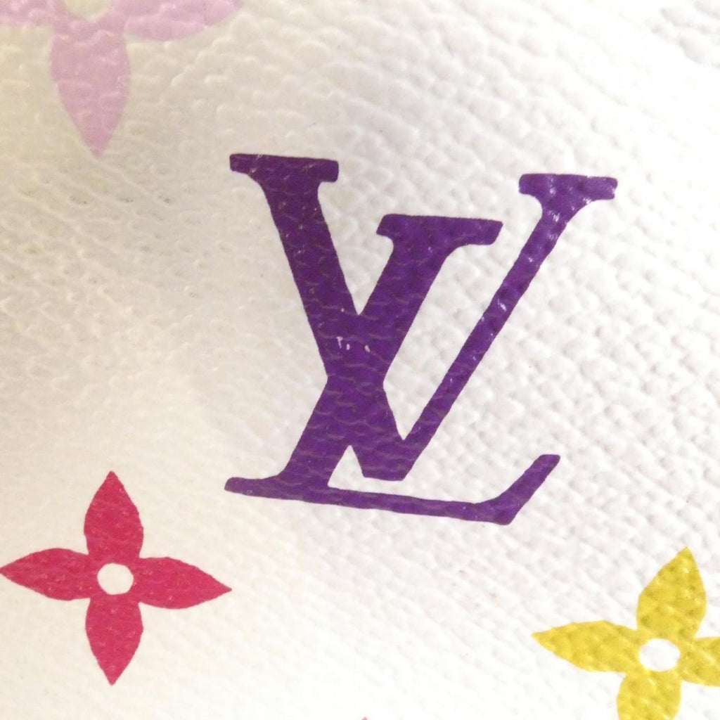 Louis Vuitton Multi-Color White Coated Canvas Handbag