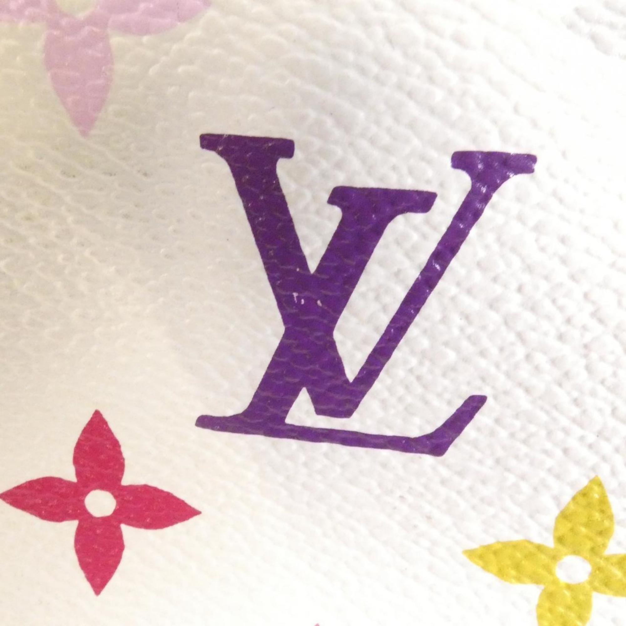 Louis Vuitton Multi-Color White Coated Canvas Handbag
