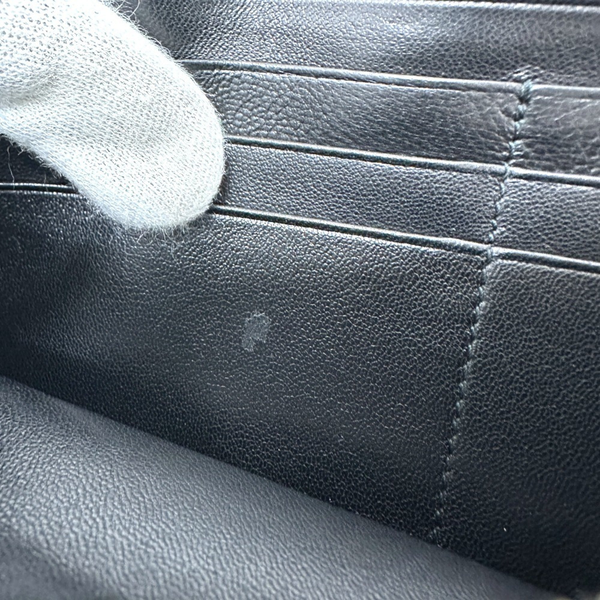Prada Black Leather Long Wallet (Bi-Fold)