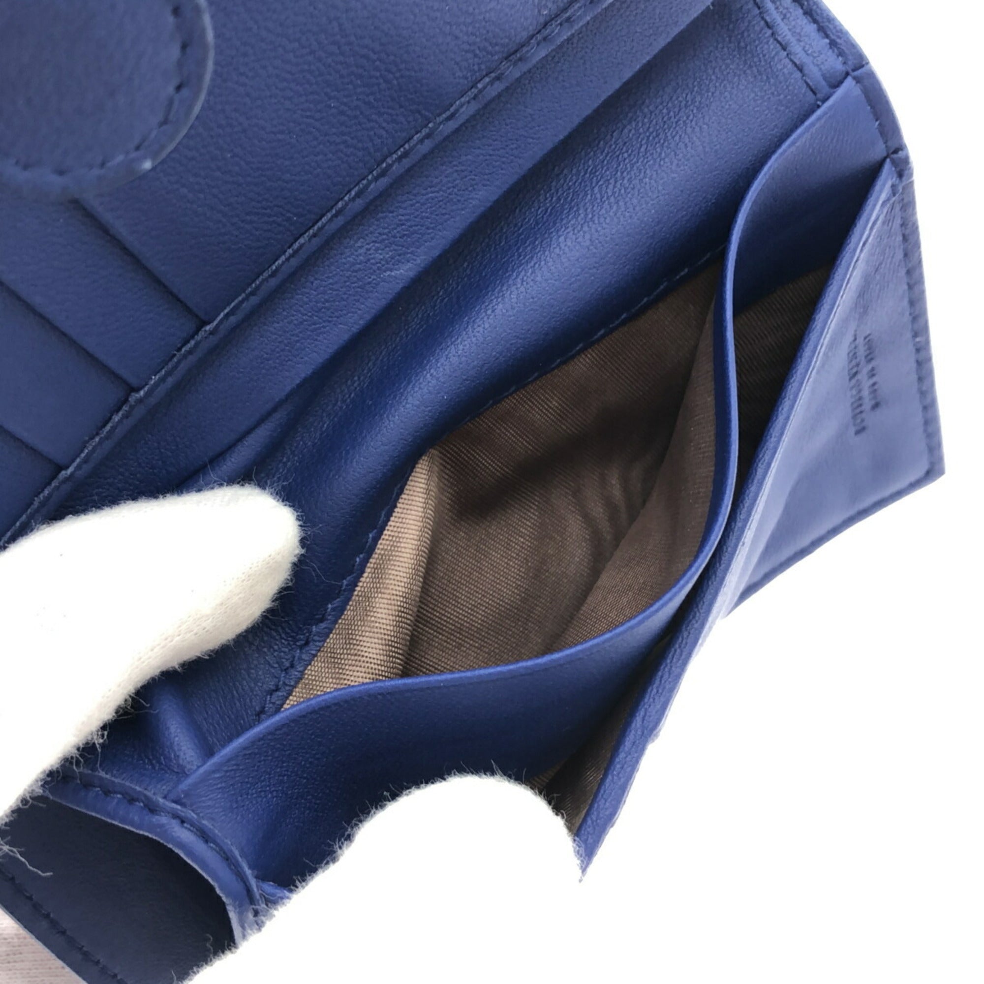Bottega Veneta Intrecciato Blue Intrecciato Wallet (Bi-Fold)
