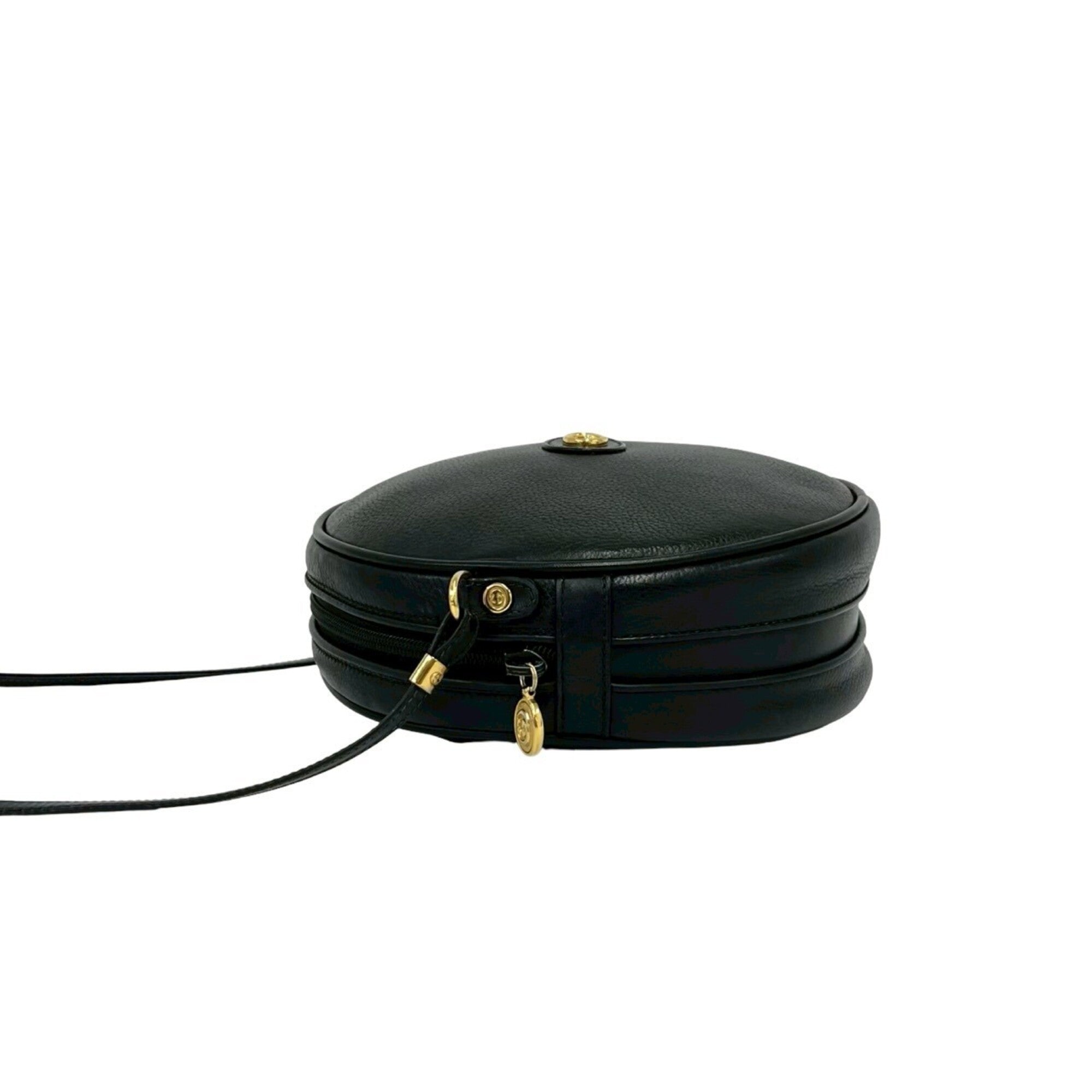 Gucci Black Leather Pochette Shoulder Bag (Pre-Owned)