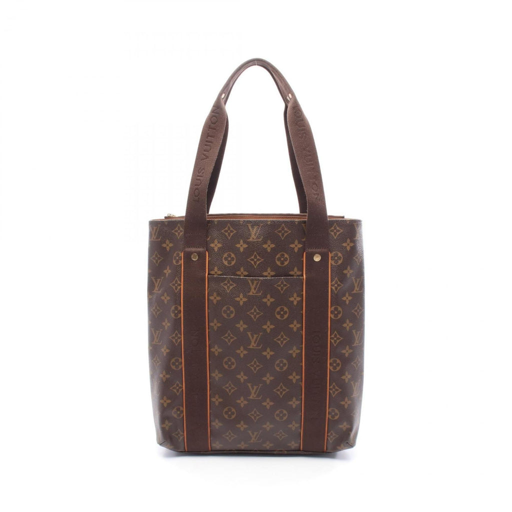 Louis Vuitton Brown Coated Canvas Leather Tote Bag