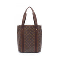 Louis Vuitton Brown Coated Canvas Leather Tote Bag