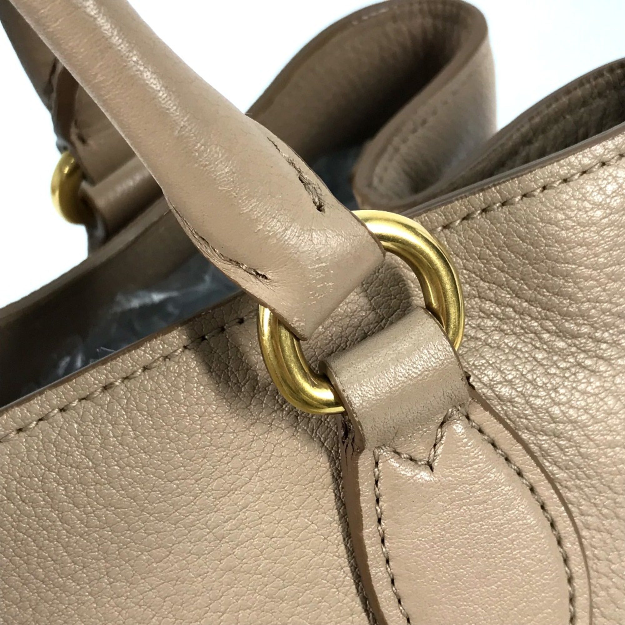 Prada Beige Leather Handbag