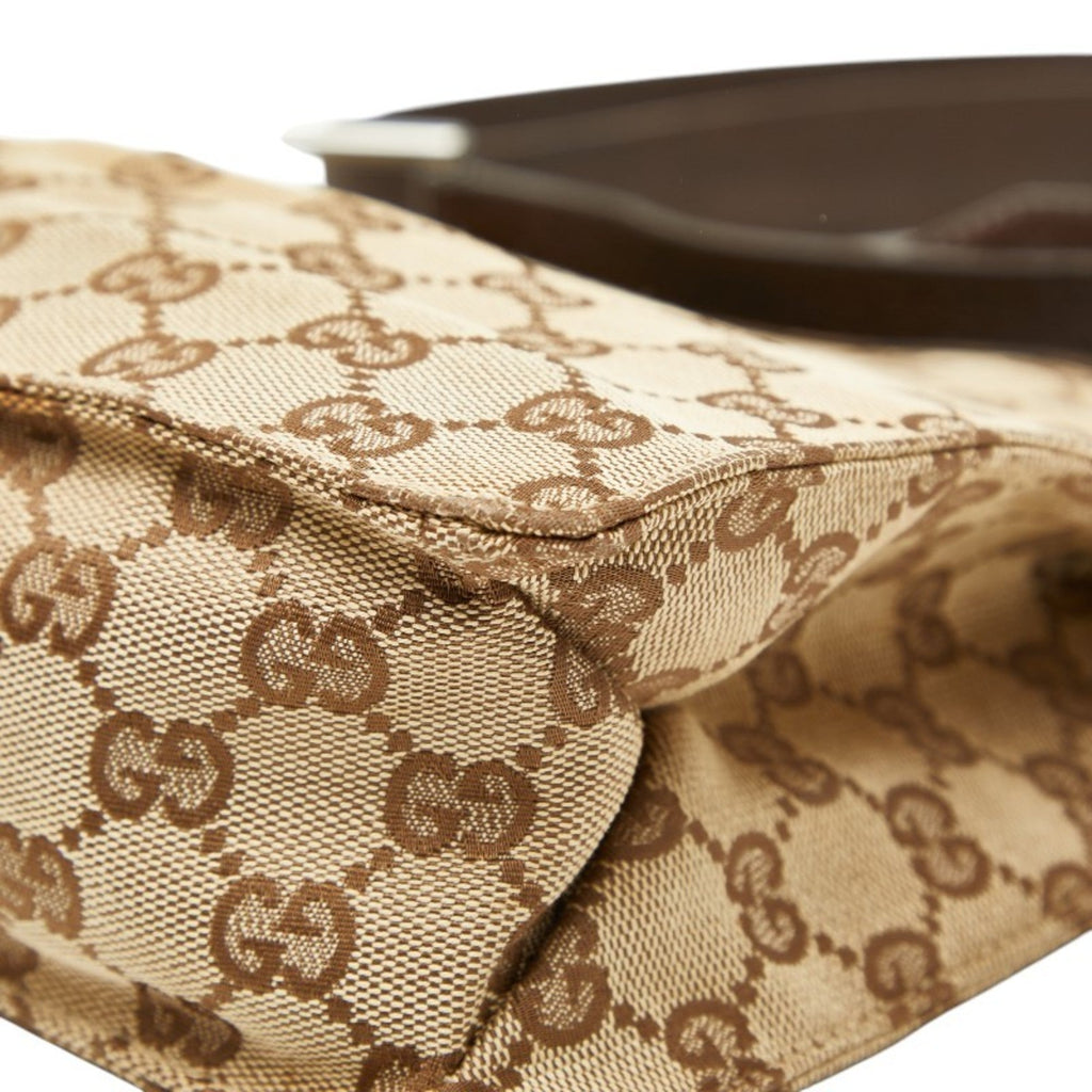 Gucci Gg Canvas Beige Brown Gg Canvas Shoulder Bag (Pre-Owned)