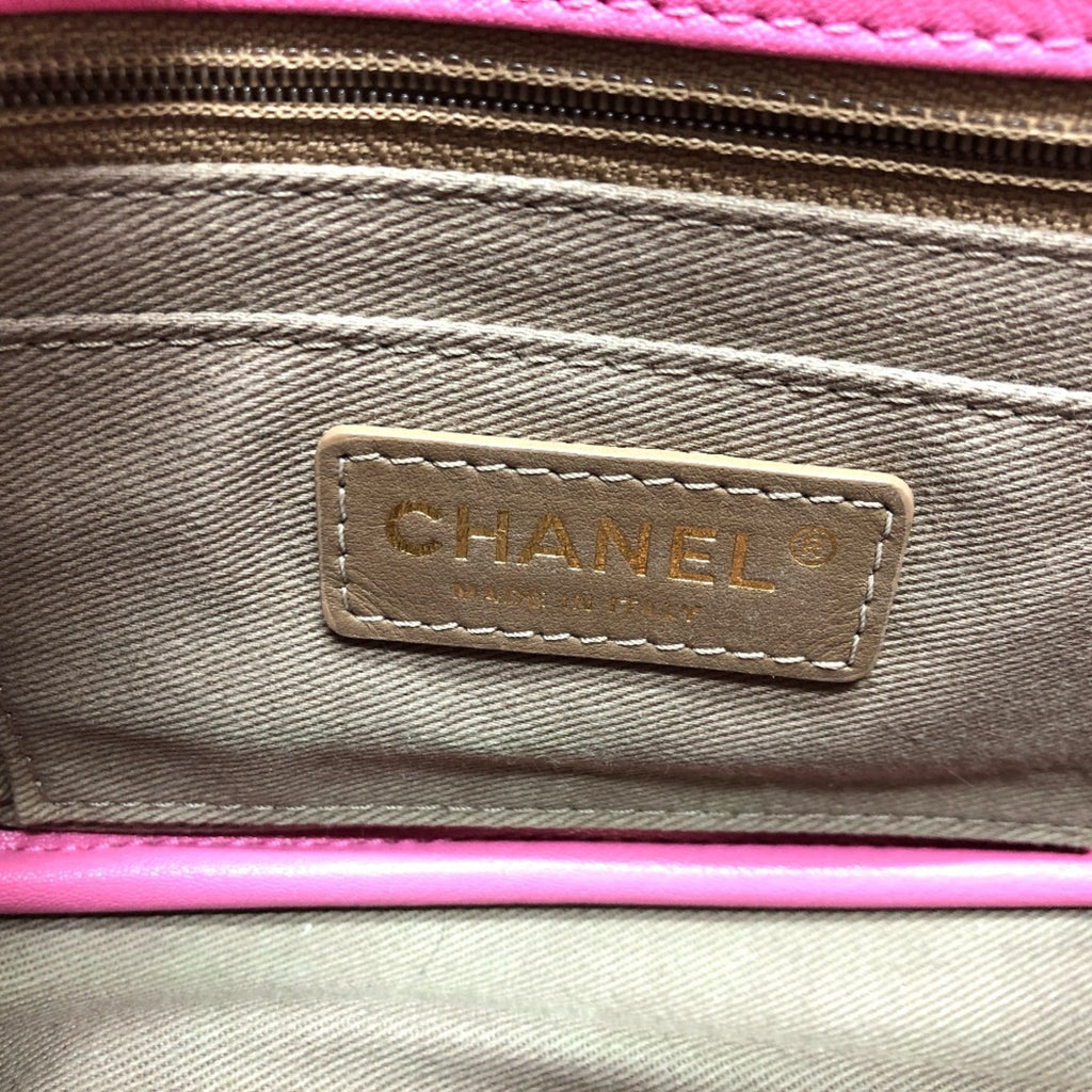 Chanel Pink Leather Shoulder Bag