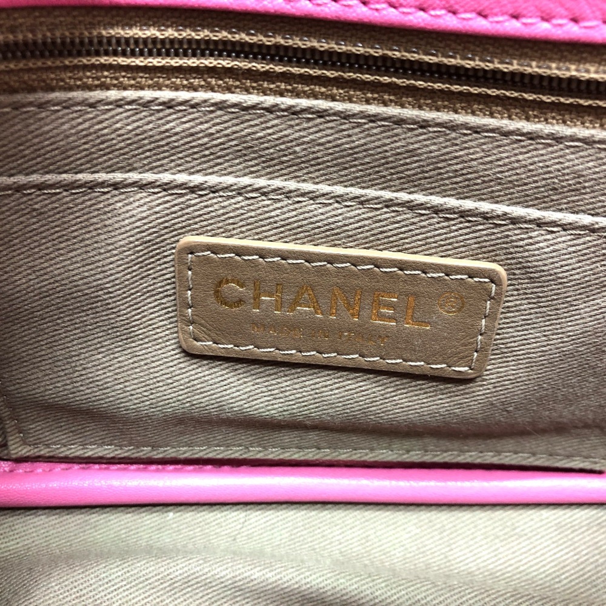 Chanel Pink Leather Shoulder Bag