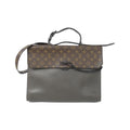 Louis Vuitton Khaki Marron Coated Canvas Leather Handbag