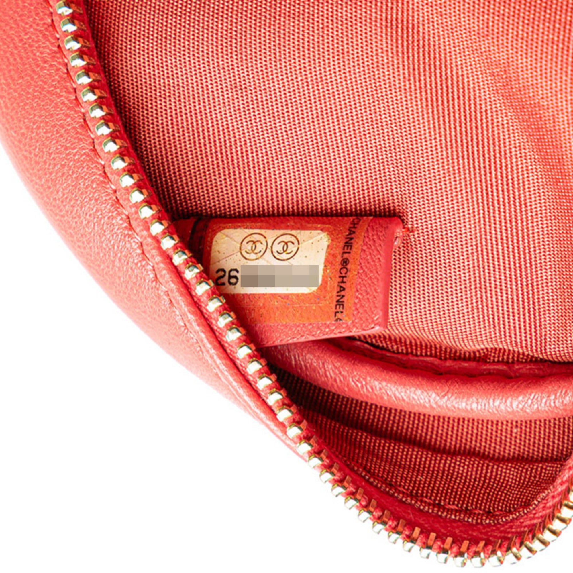 Chanel Red Color Leather Shoulder Bag