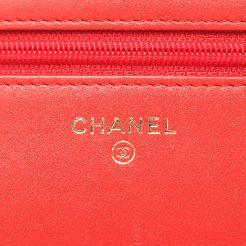 Chanel Red Color Leather Handbag Shoulder Bag