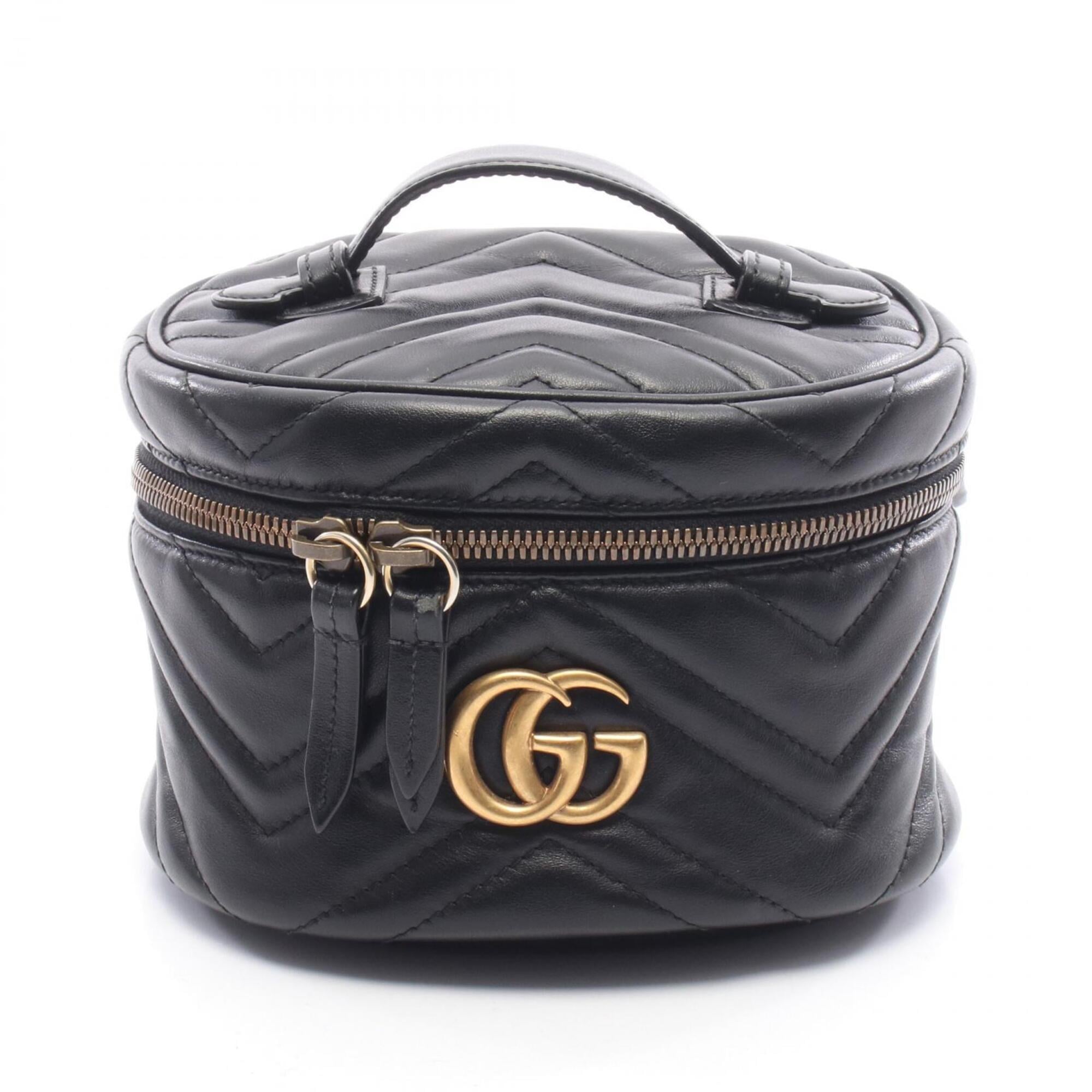 Gucci Black Leather Backpack Handbag (Pre-Owned)