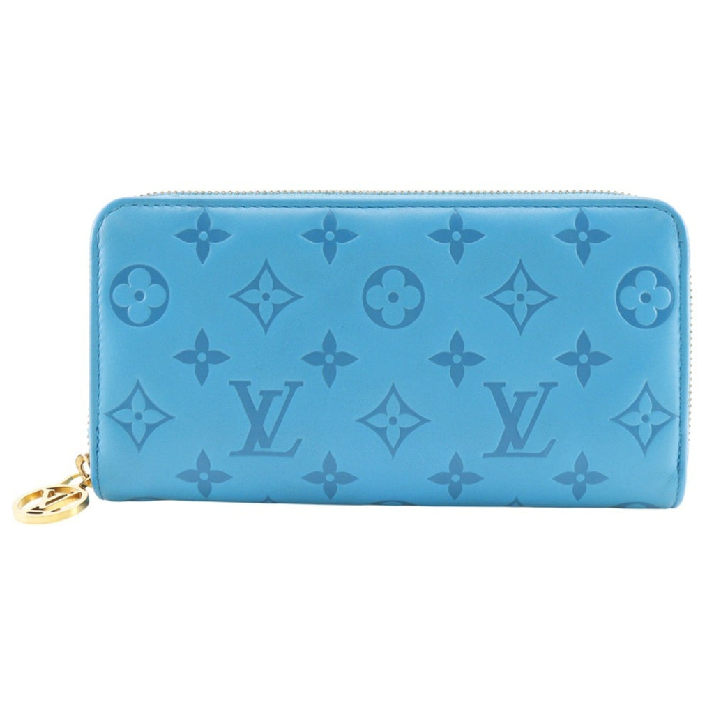 Louis Vuitton Blue Turquoise Leather Long Wallet