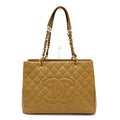 Chanel Beige Leather Tote Bag