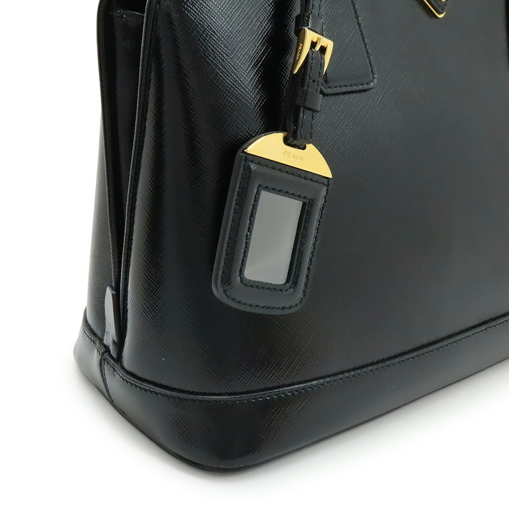 Prada Black Nero Patent Leather Handbag Shoulder Bag