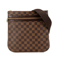 Louis Vuitton Damier Brown Damier Canvas Pvc Leather Pochette Shoulder Bag