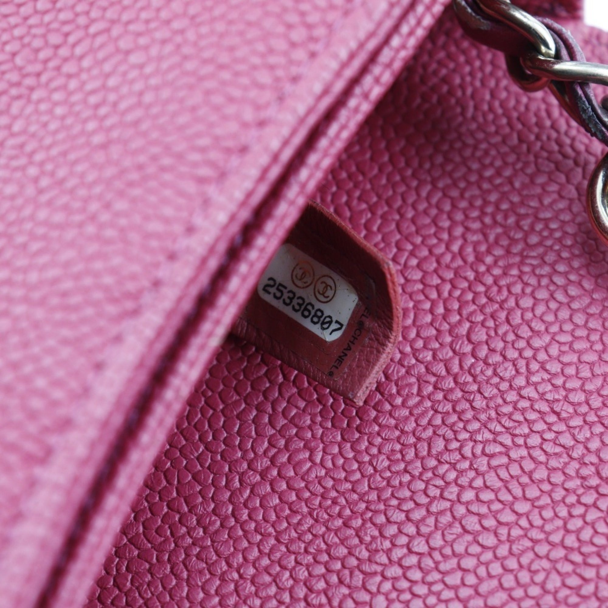 Chanel Pink Caviar Leather Handbag