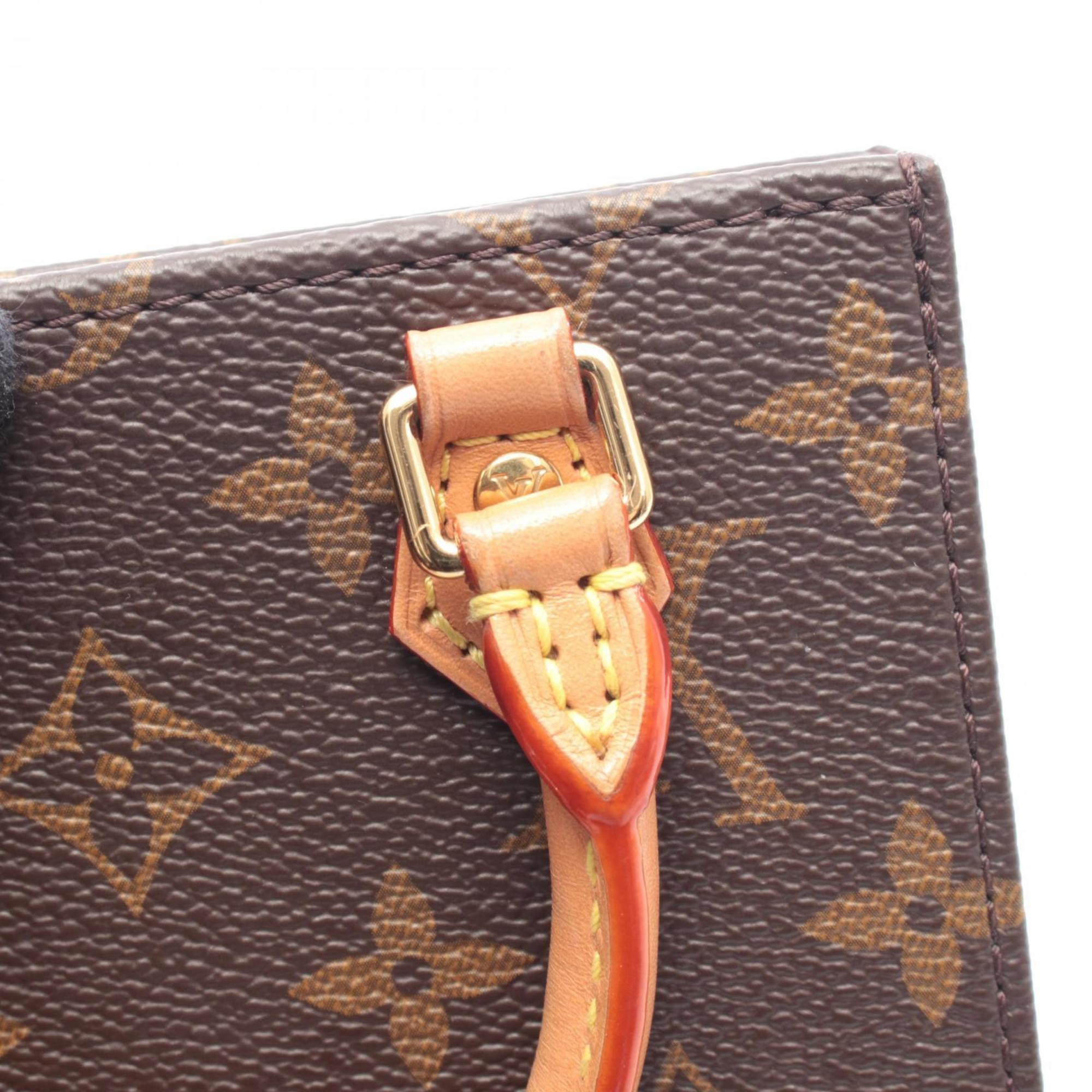 Louis Vuitton Brown Coated Canvas Leather Handbag