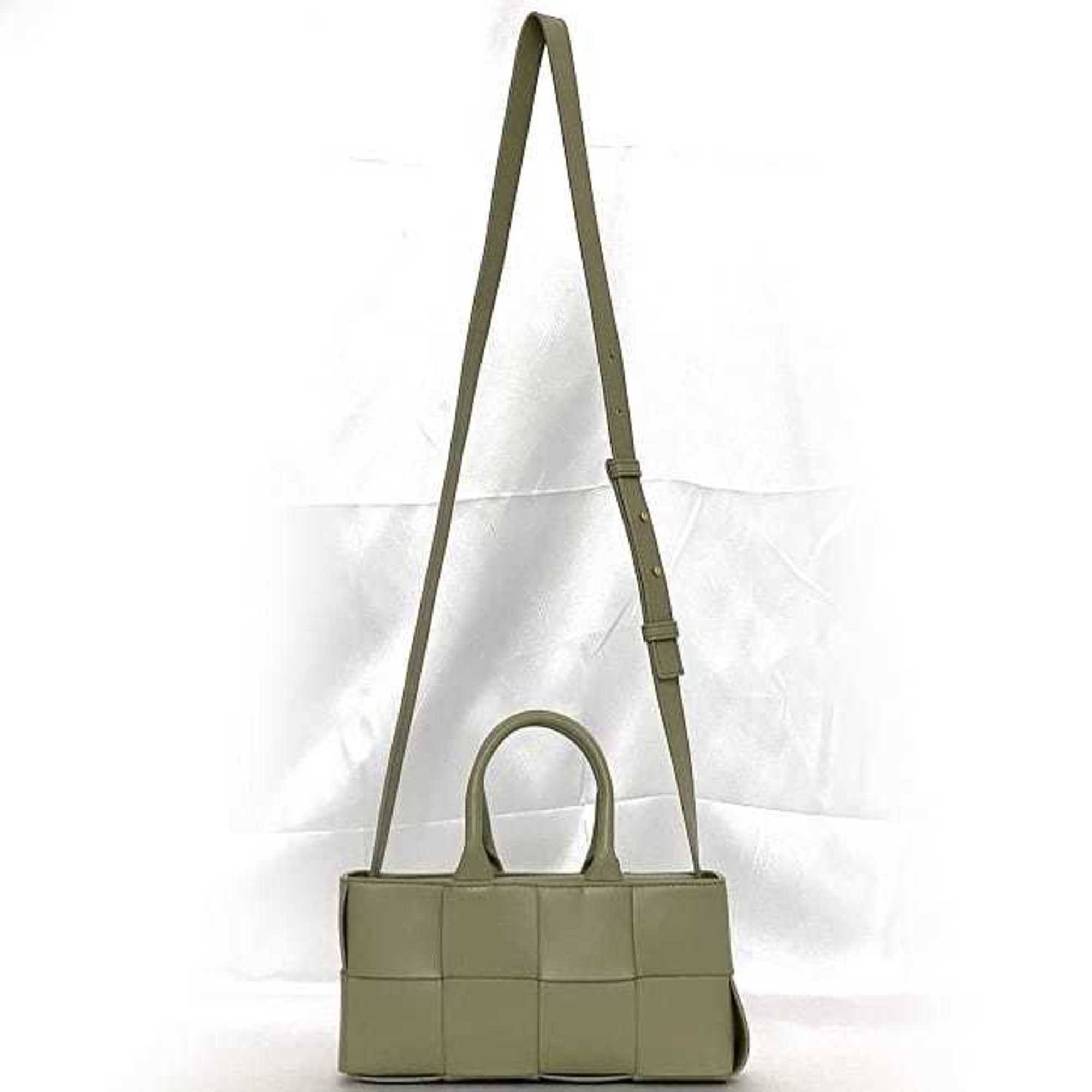 Bottega Veneta Light Green Leather Handbag Shoulder Bag