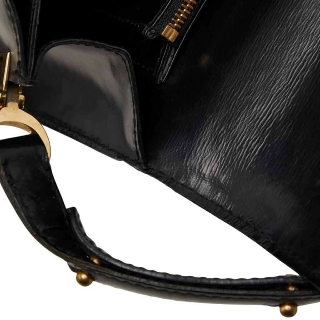 Louis Vuitton Black Noir Cuir Ombre Leather Shoulder Bag