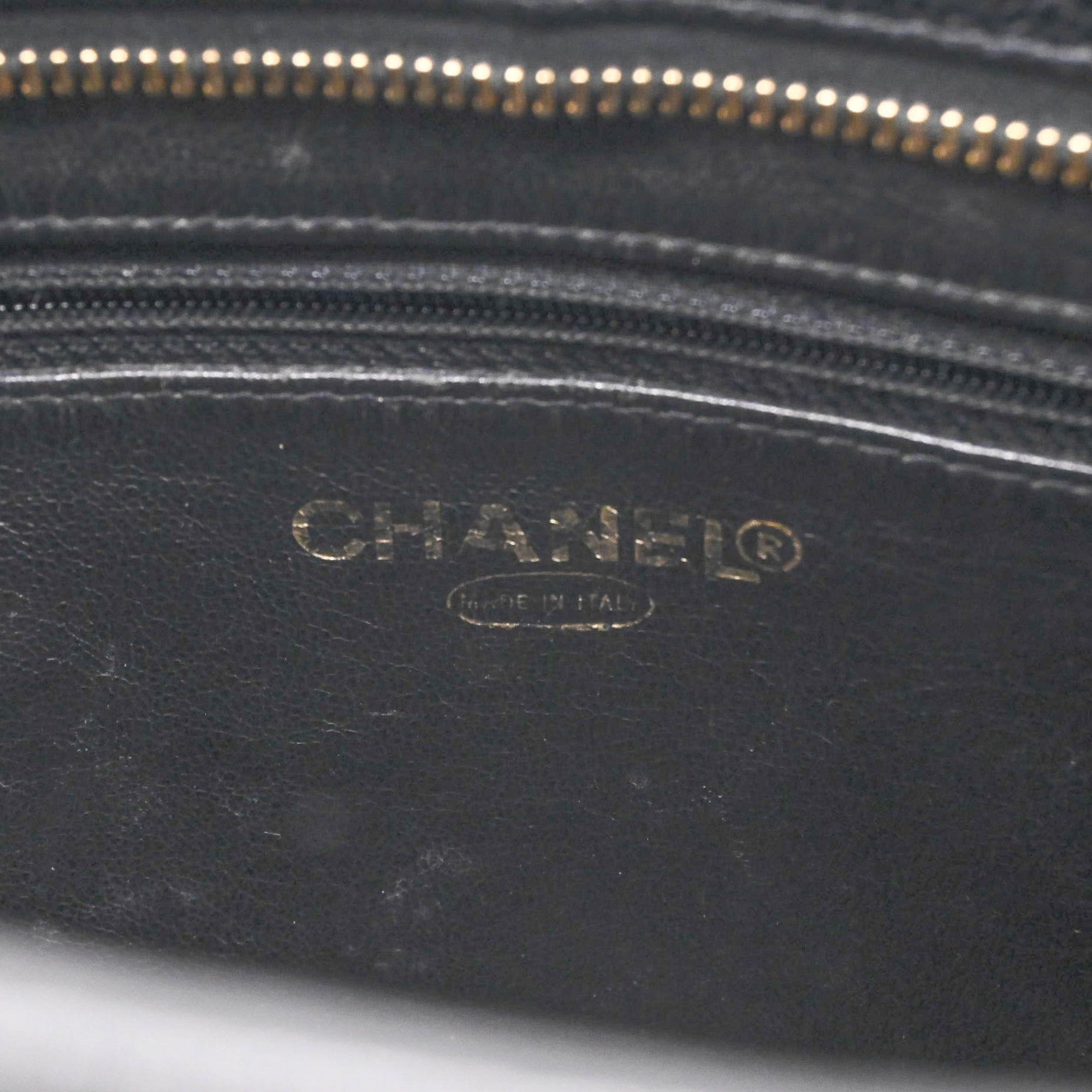 Chanel Black Grained Calfskin Handbag Tote Bag