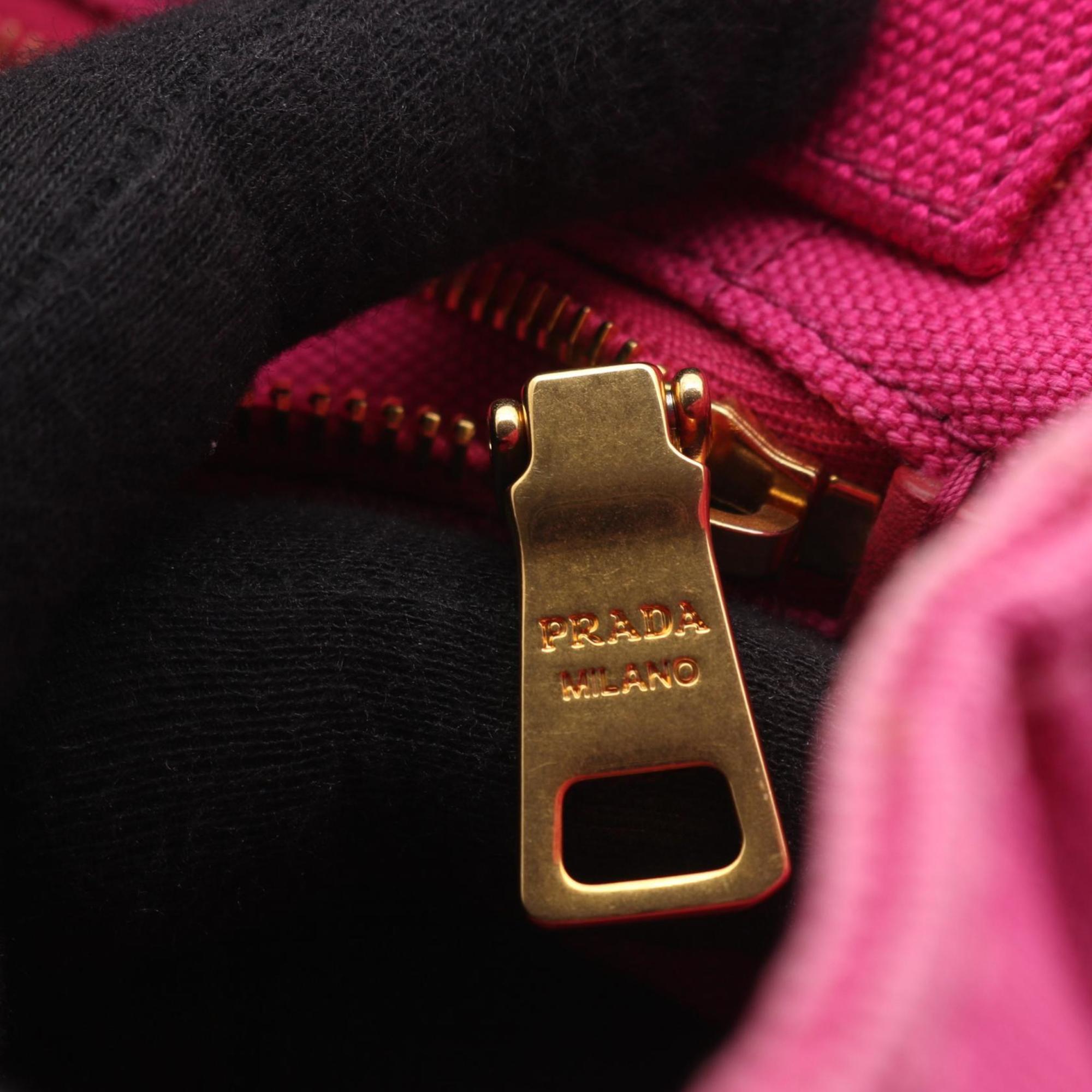 Prada Pink Canvas Tote Bag