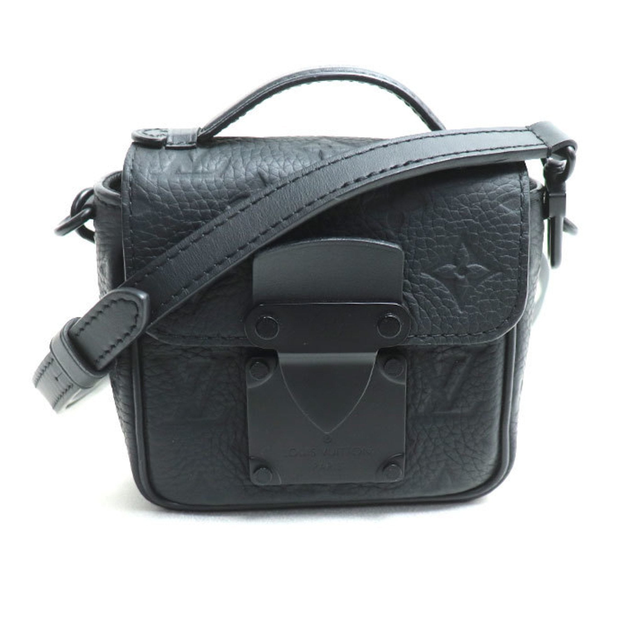 Louis Vuitton Black Leather Shoulder Bag