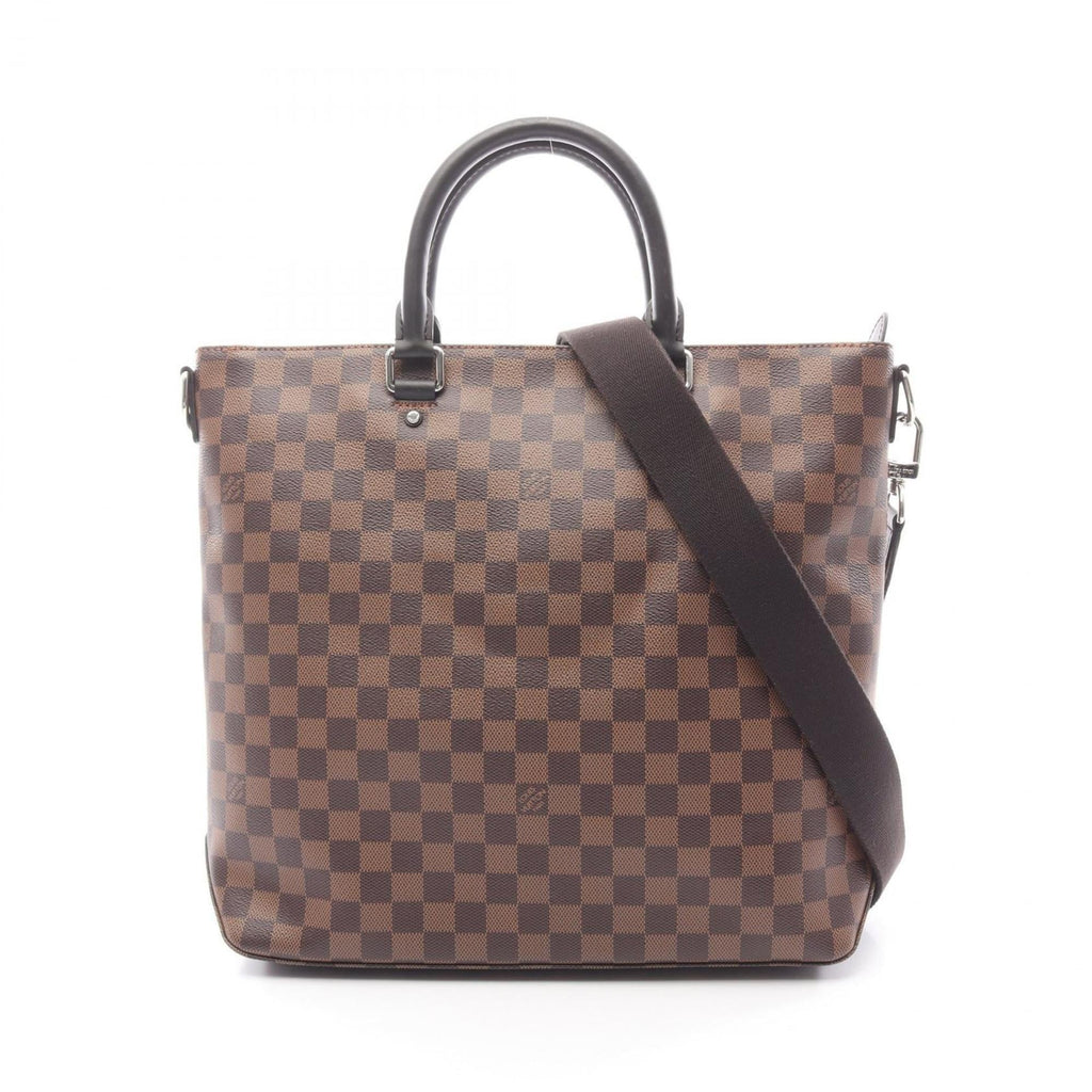Louis Vuitton Brown Coated Canvas Leather Tote Bag