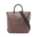 Louis Vuitton Brown Coated Canvas Leather Tote Bag