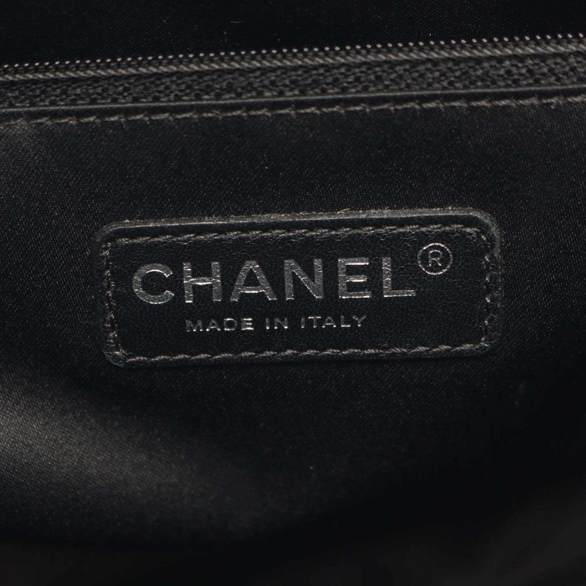 Chanel Black Grained Calfskin Handbag Tote Bag