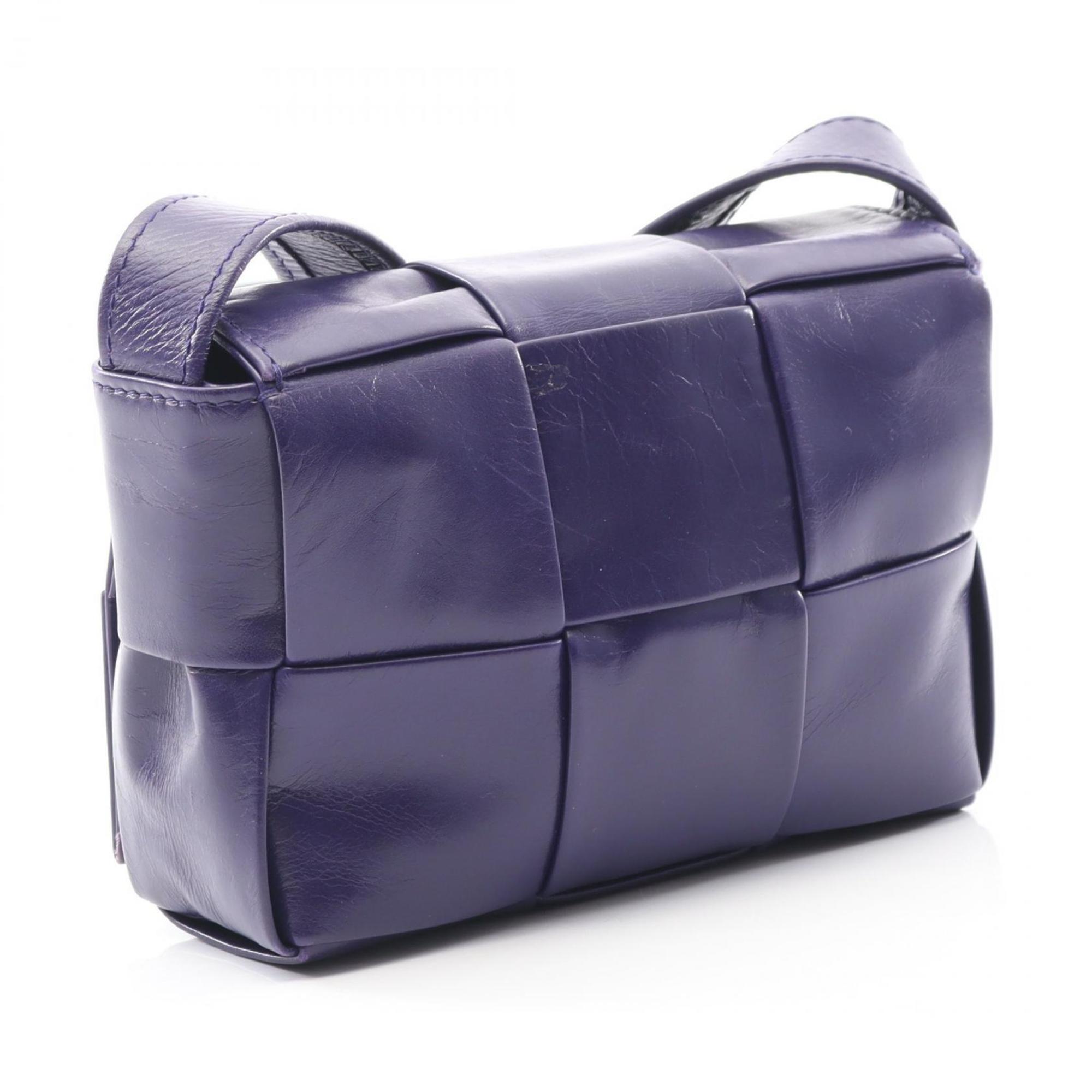 Bottega Veneta Purple Leather Shoulder Bag