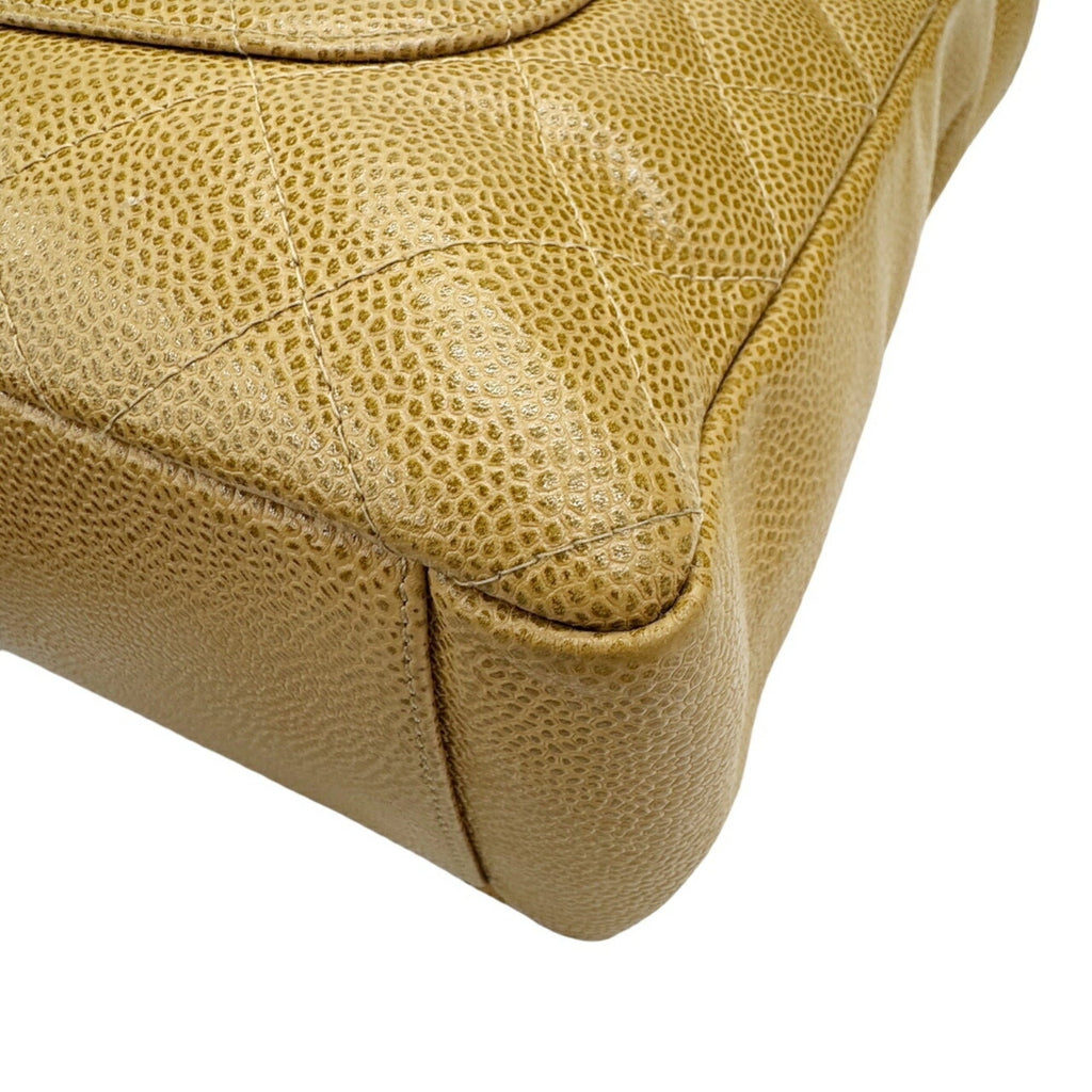 Chanel Beige Grained Calfskin Tote Bag