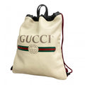 Gucci Ivory Leather Backpack (Pre-Owned)