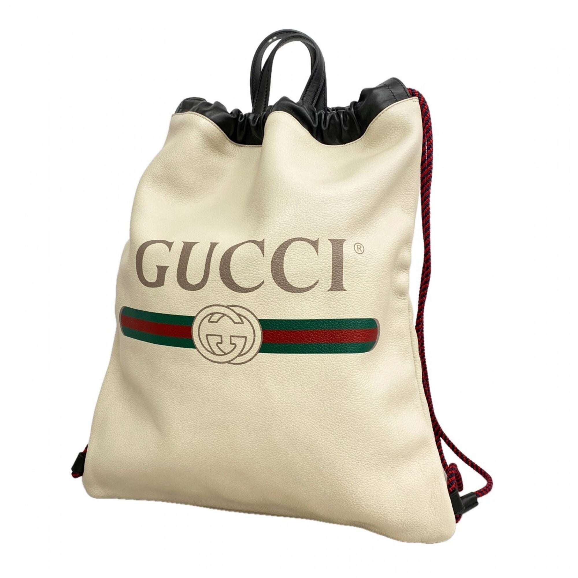 Gucci Ivory Leather Backpack (Pre-Owned)