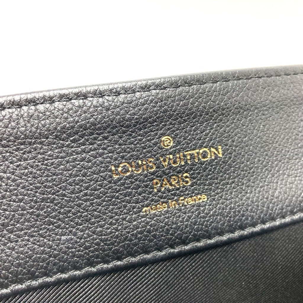 Louis Vuitton Black Leather Handbag Shoulder Bag