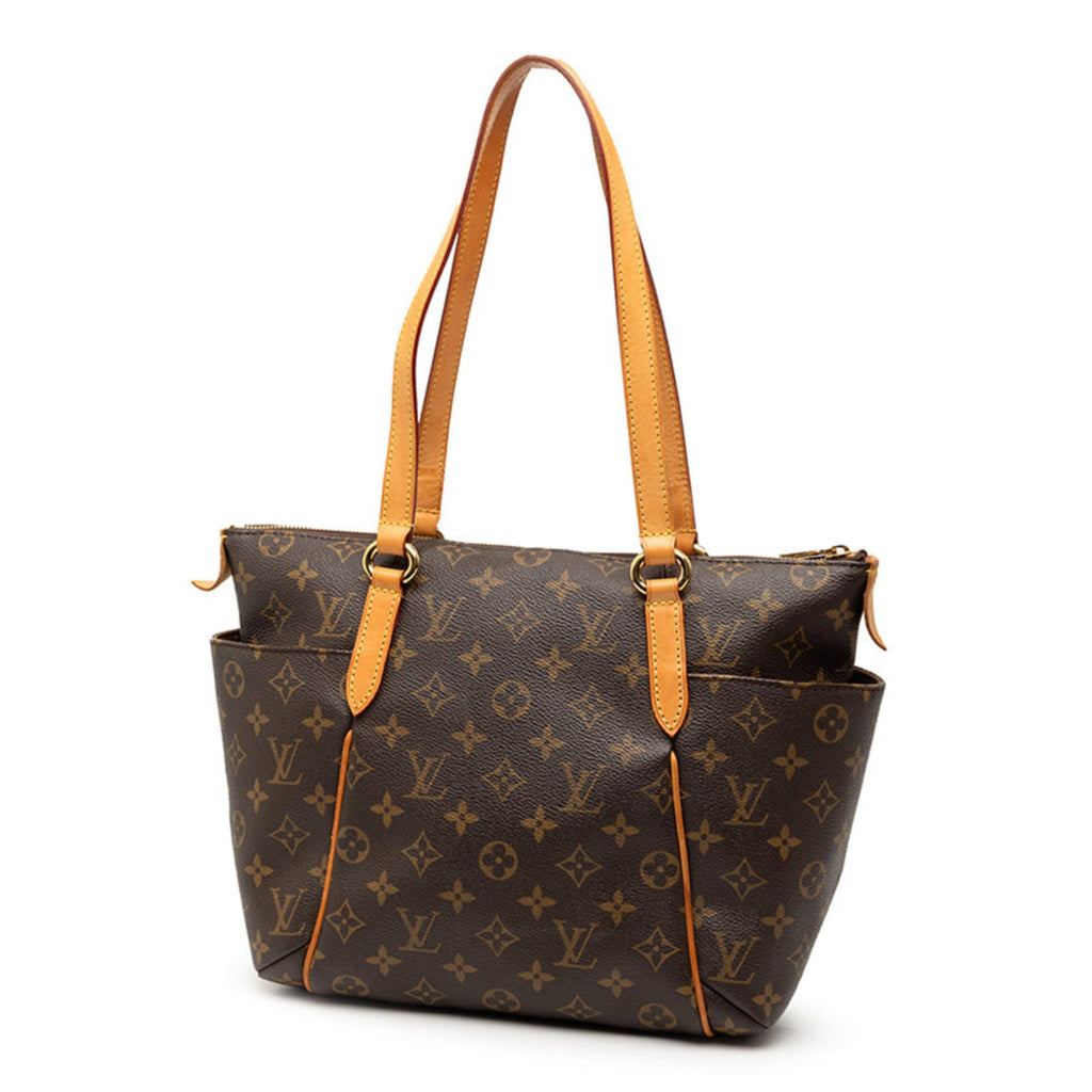 Louis Vuitton Brown Pvc Leather Shoulder Bag Tote Bag