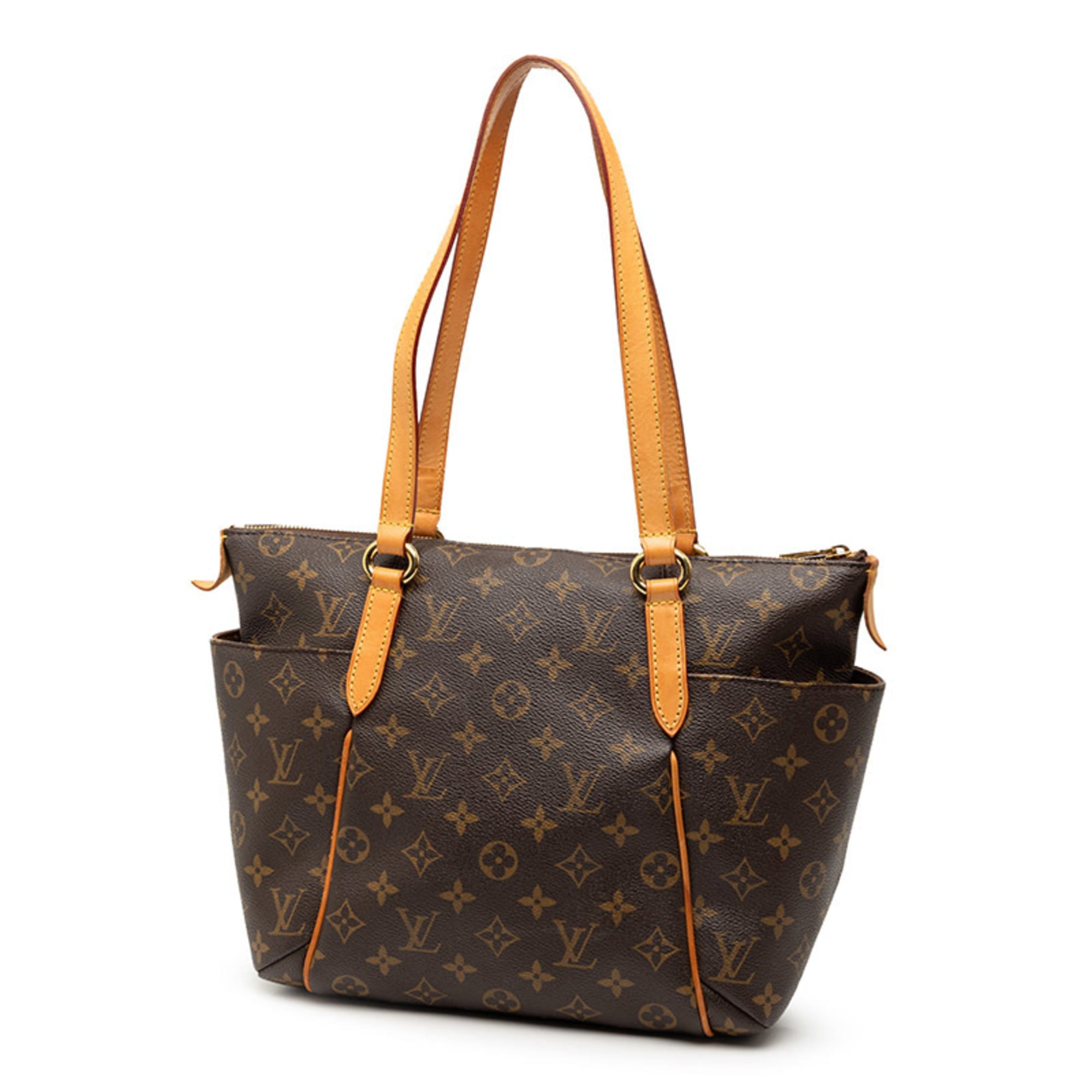 Louis Vuitton Brown Pvc Leather Shoulder Bag Tote Bag
