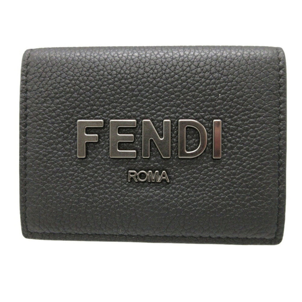 Fendi Black Leather Wallet (Tri-Fold)