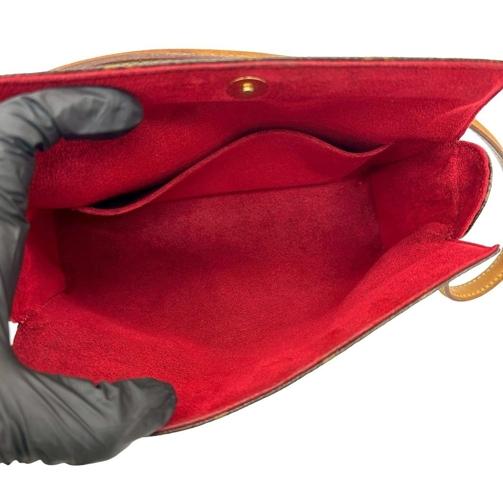 Louis Vuitton Brown Leather Pvc Shoulder Bag