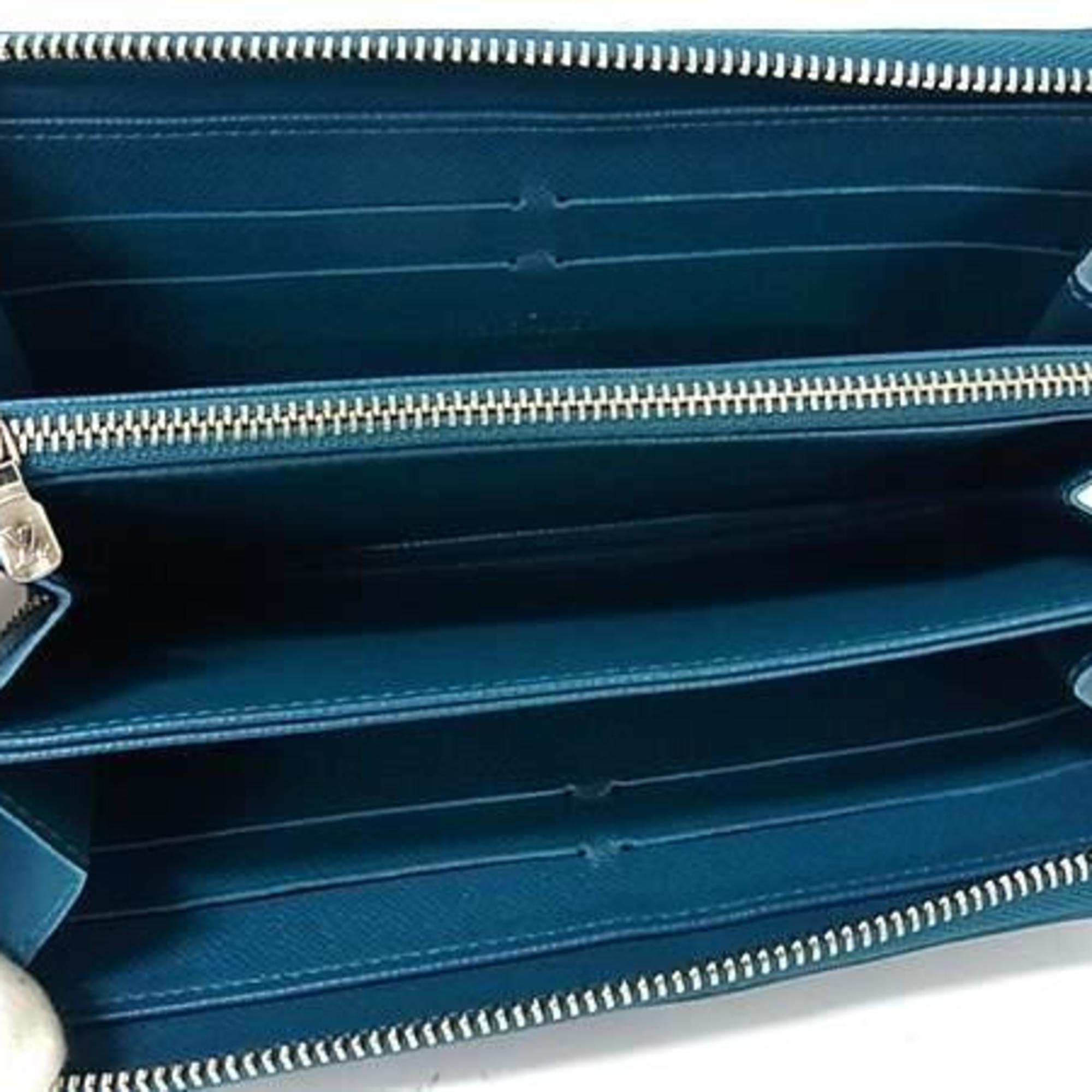 Louis Vuitton Cyan Leather Long Bill Wallet