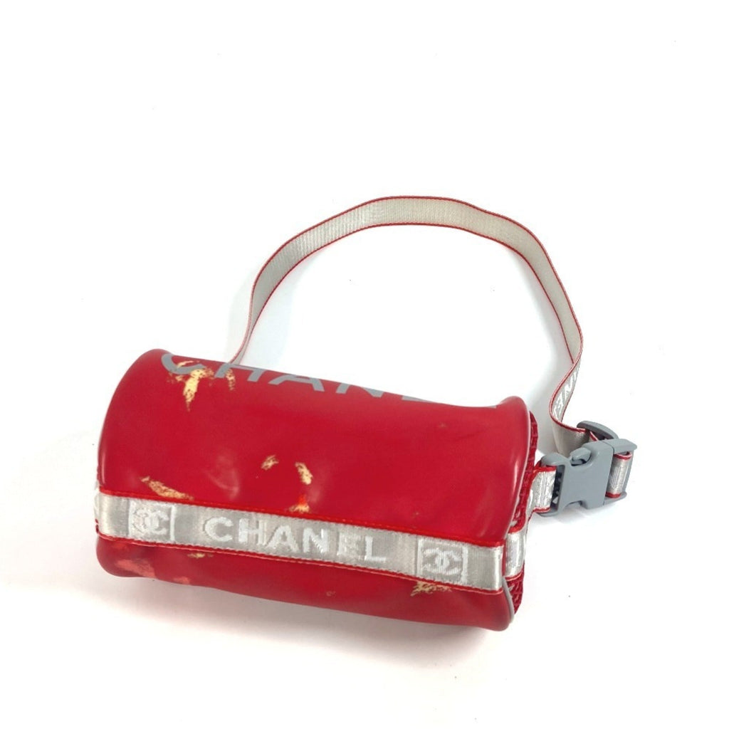 Chanel Sport Red Color White Rubber Handbag
