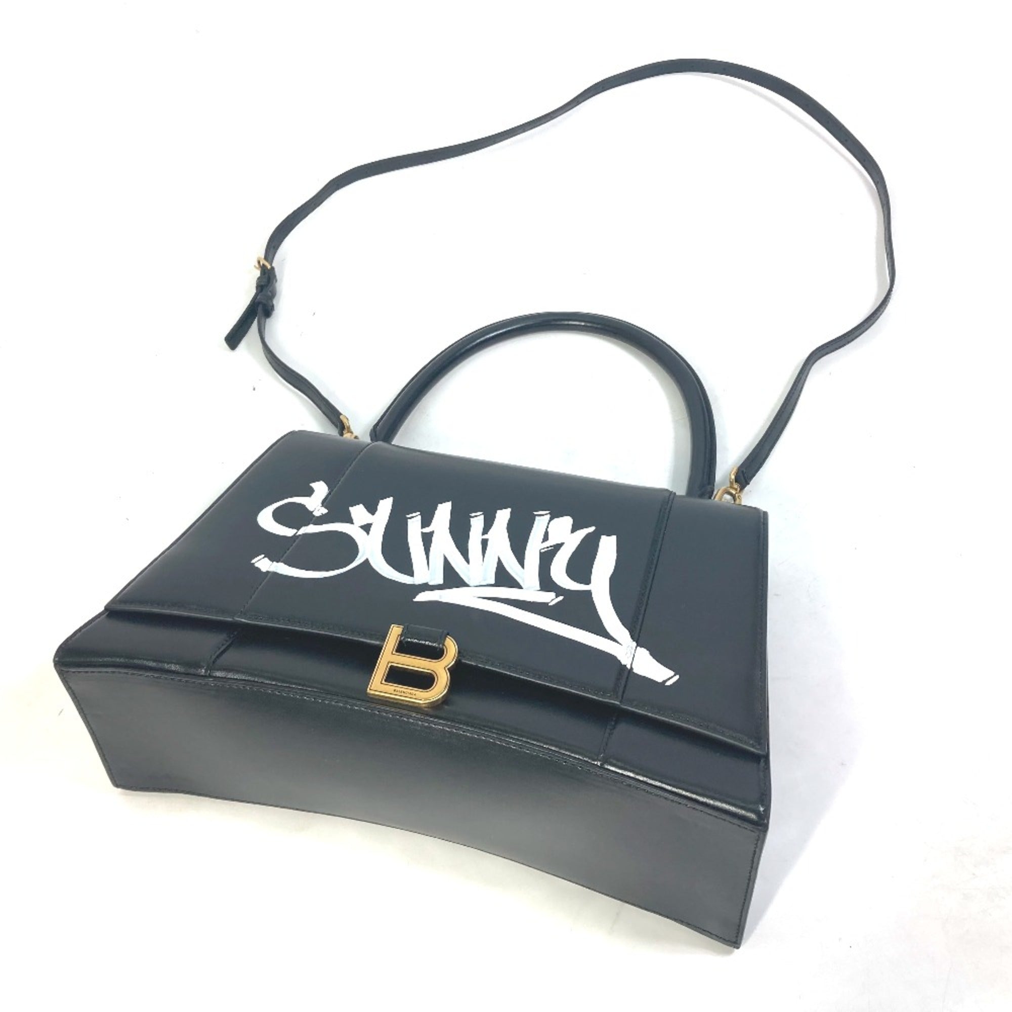 Balenciaga Black Leather Hand