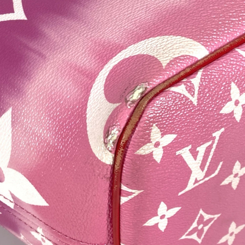Louis Vuitton Pink Red Color Canvas Shoulder Bag Tote Bag